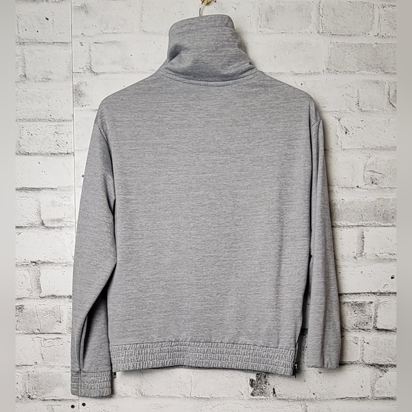 VS PINK Half Zip Hoodie Gray Black Logo Pullover Kangaroo Pocket XS - Picture 2 of 7